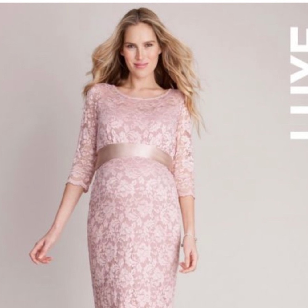 Seraphine Pink Lace Long Sleeve Dress